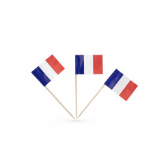 PIQUE DRAPEAU FRANÇAIS 8 CM EN BOIS (200 U)