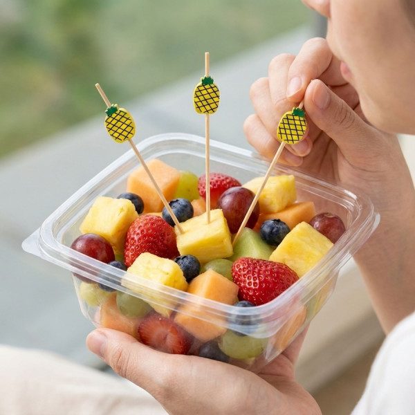 PIQUE BROCHETTE EN BAMBOU ANANAS 12 CM (200 U)