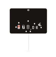ETIQUETTE NOIRE PIQUE INOX AVEC ROULETTES 8X12 CM (10 U)