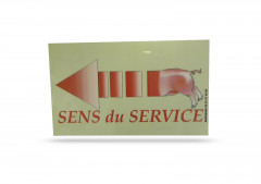 ETIQUETTE « SENS DU SERVICE » BOUCHERIE 15X20 CM GAUCHE (1 U)