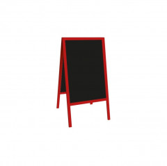 CHEVALET NOIR DE TROTTOIR CADRE BOIS COULEUR ROUGE 65X66X115 CM (03070) (1 U)