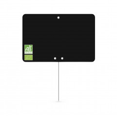 ETIQUETTE NOIRE LOGO BIO PIQUE INOX 8X12 CM (10 U)