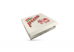 BOITE A PIZZA BLANCHE MODELE FAMILLE 500X500X50 MM PURE PATE (25 U)