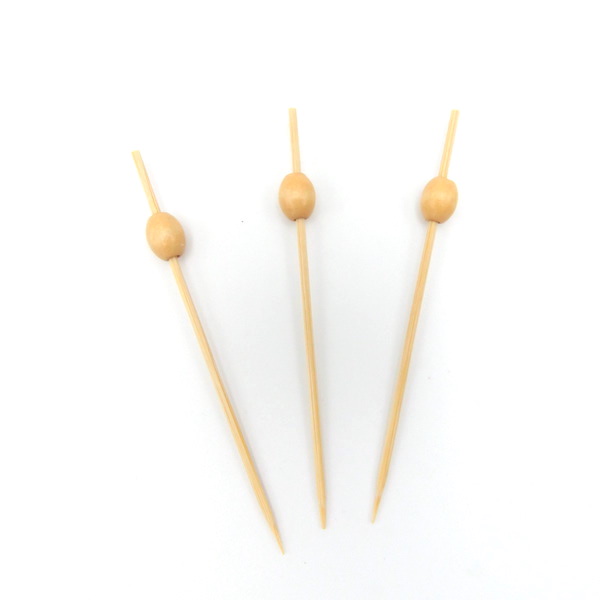 PIQUES BROCHETTES BAMBOU PERLE BOIS 9 CM (200 U)