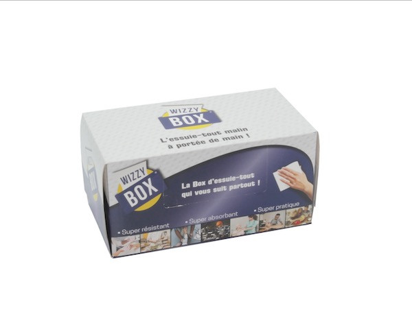 ESSUIE-TOUT MENAGER 2 PLIS 21X21 CM PURE OUATE EN BOITE DISTRIBUTRICE (15 U)