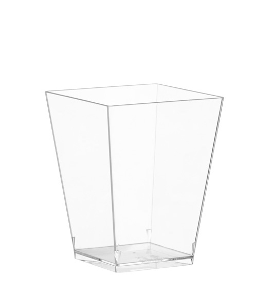 MIGNARDISE POT PYRAMIDALE 16 CL PLA TRANSPARENT 58X58X76 MM REUTILISABLE (50 U)